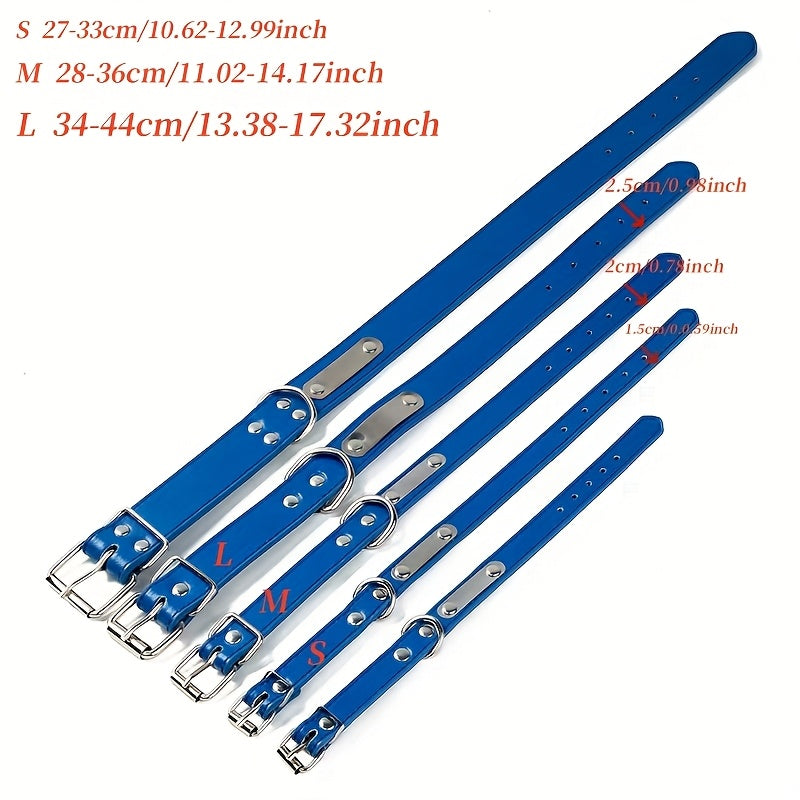 5pcs Set Custom Engravable Pet Collars with Name & Phone Number - ized Dog & Cat Collar with Adjustable Size