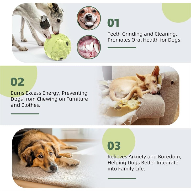 Extra-Large Indestructible Coo-Coo Ball Dog Chew Toy - Heavy-Duty flying disc-like Traction Ball