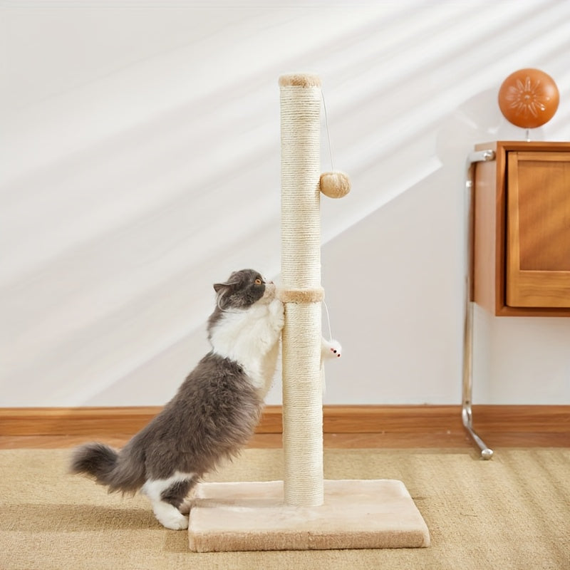 Extra Thick Extra Thick Indoor Cat Scratching Post | Durable Fiberboard | Sturdy & Safe Design for Play and Relaxation