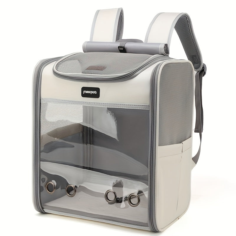 Panoramic Transparent Pet Carrier, Breathable and Portable Cat & Dog Backpack with Multiple Color Options