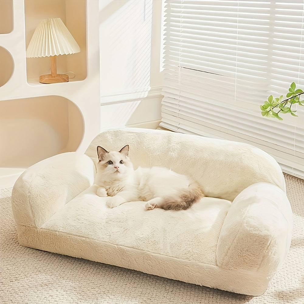 1pc High Density Foam Dog Bed, Orthopedic Dog Bed & Sofa with Removable Washable Cover, Two colors