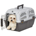Skudo 19-Inch Hard Plastic Dog Carrier Crate for Small Pets - Ventilated Kennel Carrier for Toy Dogs up to 6 lbs