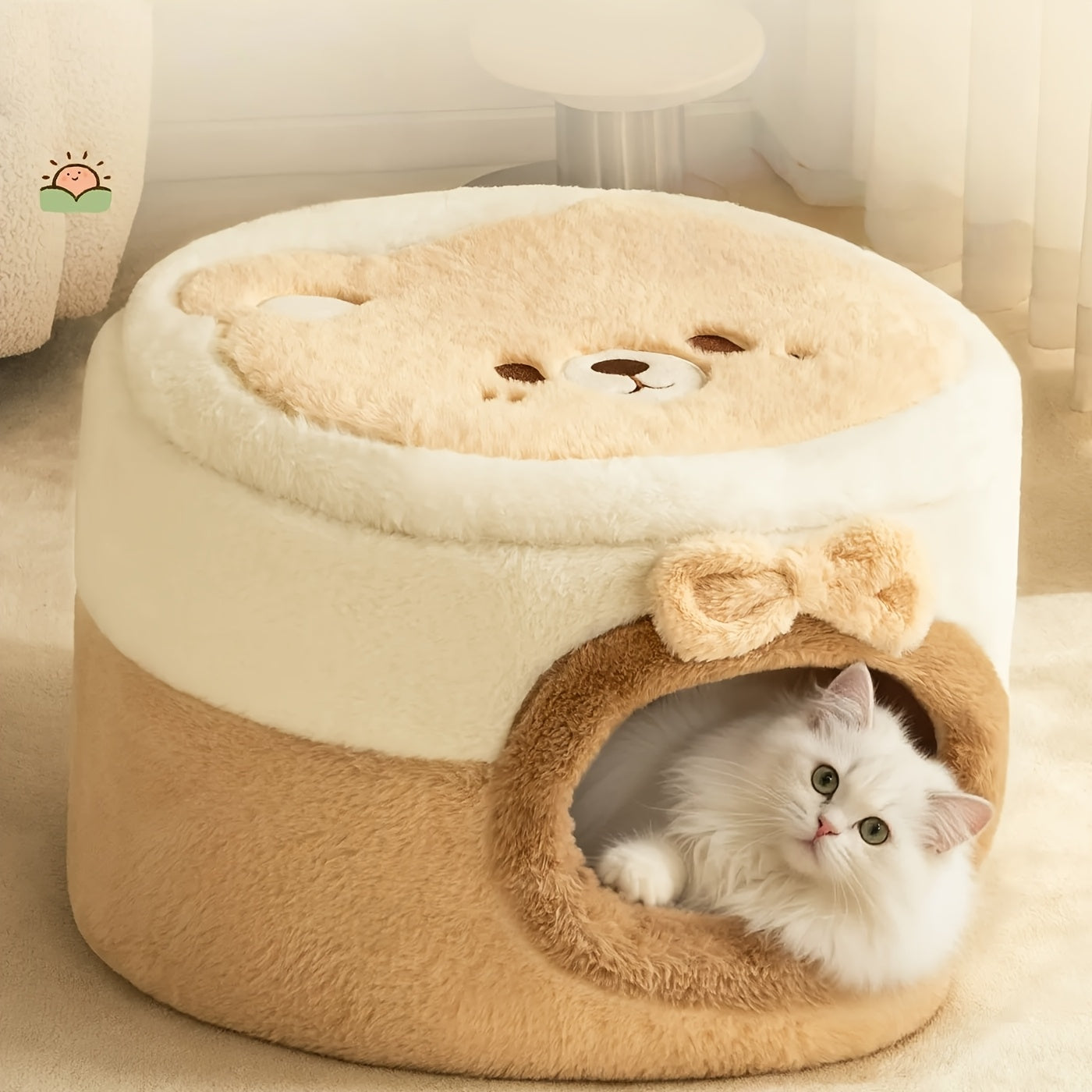 All-Season Enclosed Cat Bed, Warm Winter Sleeping Bag, Cat House, Cat Tent