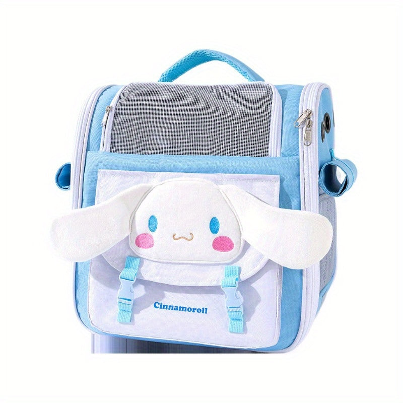 All-Season Pet Cat Backpack, Sanrio Official Large-Ear Dog Design Shoulder Bag with Large Capacity for Spring