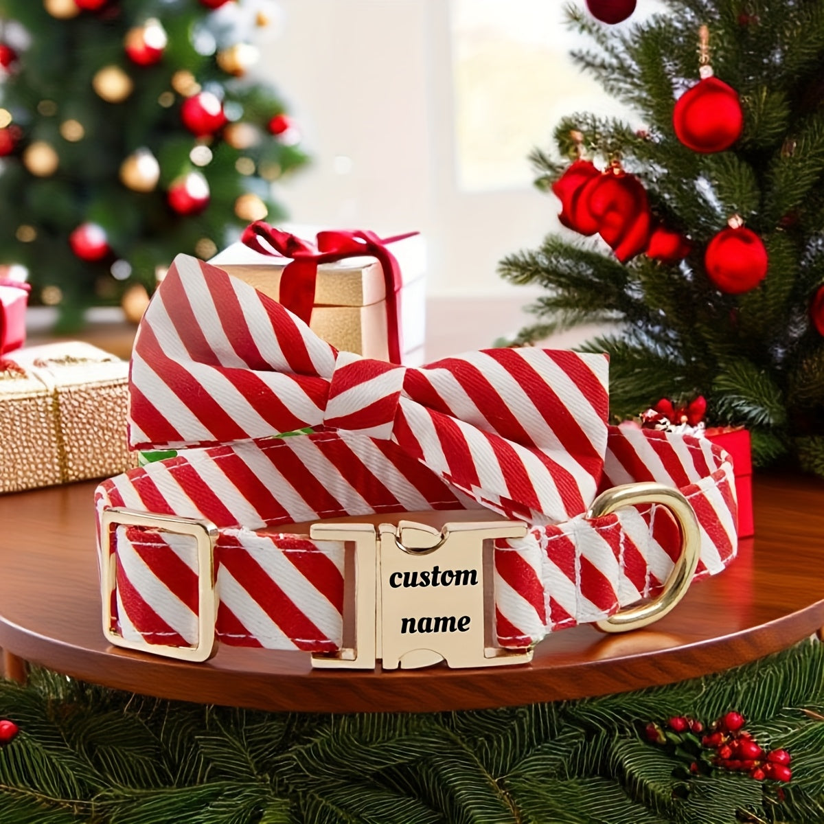 New Dog Collar for Christmas Gifts, Engraved Neck Collar to Prevent Loss, Pet Neckband.