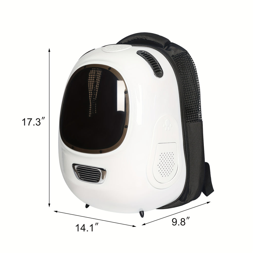 White Pet Backpack For Large Felines And Dogs Up To 20-25 Lbs Expandable Pet Carrier Backpack Dog Backpacks