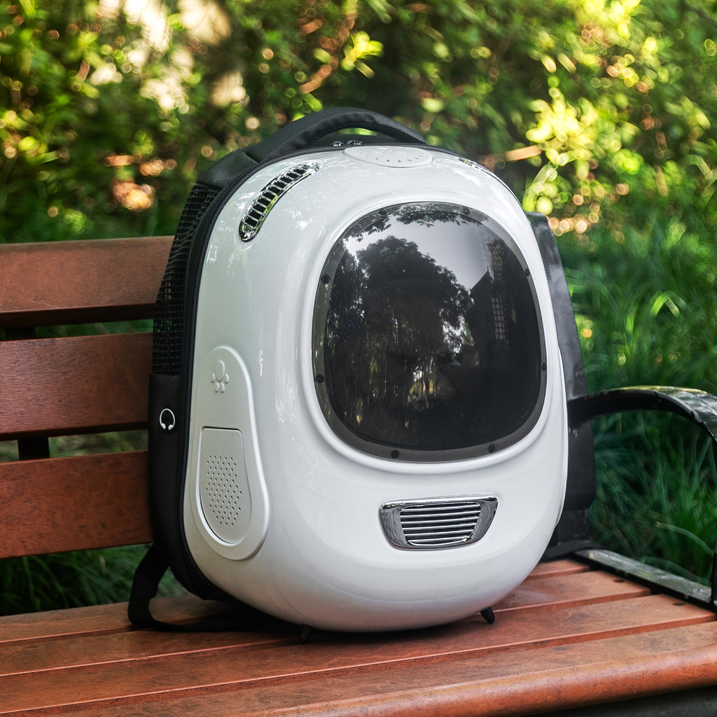 White Pet Backpack For Large Felines And Dogs Up To 20-25 Lbs Expandable Pet Carrier Backpack Dog Backpacks