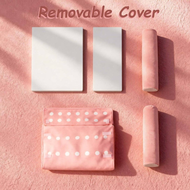 24 Inch Cookie-Shaped Dog Sofa Bed with Removable Cover - Soft Supportive Kitten & Puppy Couch