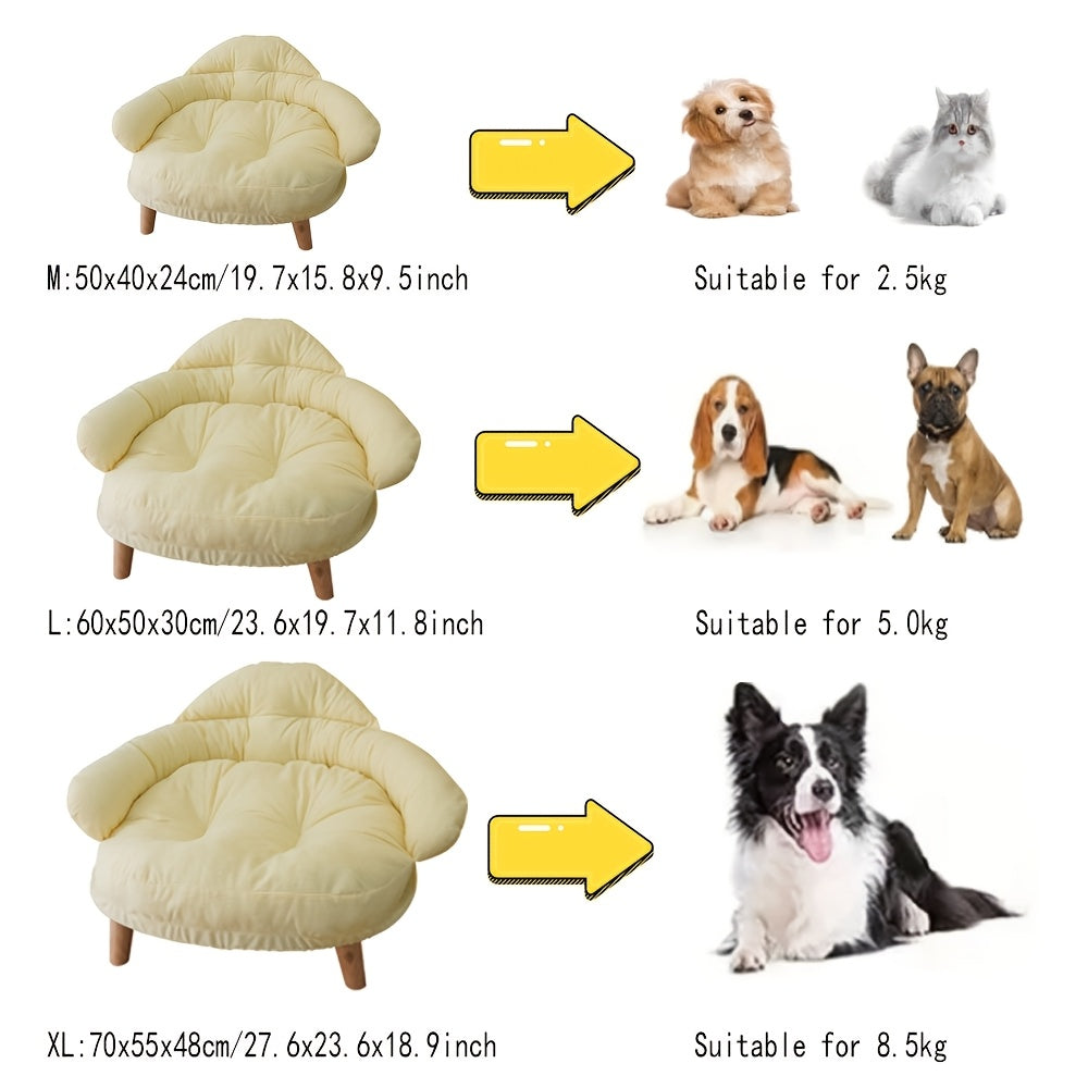 All-Season Pet Sofa Bed for Dogs & Cats - Removable & Washable