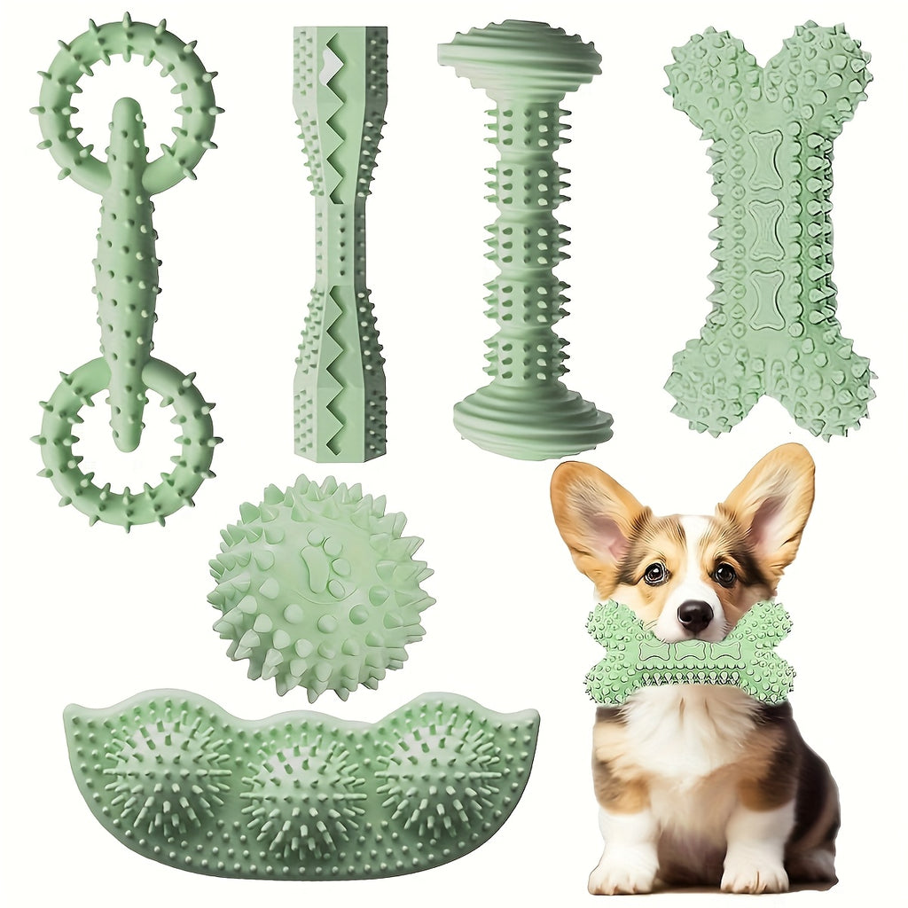 6pcs Silicone Chew Toys 6pcs Durable Silicone Chew Toys for Small Dogs | Safe