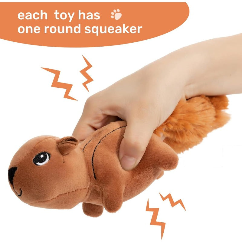 Interactive Plush Toy for Dogs That Resembles a Squirrel, Designed for Hide And Seek Games, Without Battery