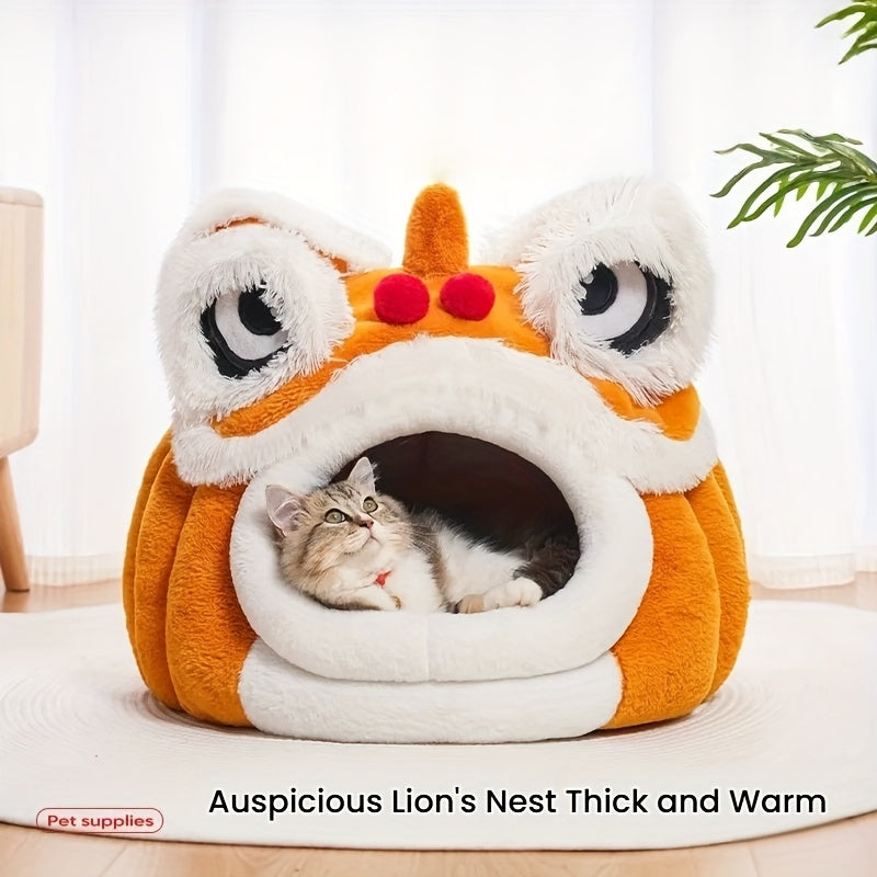 New House, Semi-Enclosed Pet Bed for s, Winter Warmth, Soft & Comfortable All-Season Nest
