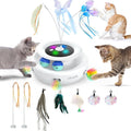 3 - in - 1 Automatic Toys Indoor Cats, Interactive Toys All Breeds, Attachments 7pcs Teaser Refills Wand Attachments