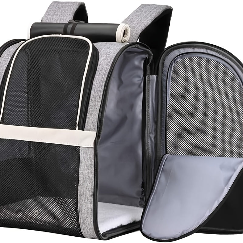 Pet Backpack Carrier for Small Cats Dogs | Ventilated Design, Safety Straps, Buckle Support
