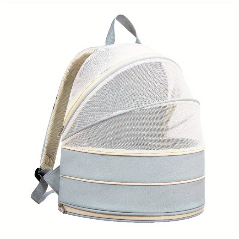 Escape Proof Breathable Cat Backpack - Foldable Large Capacity Pet Bed with Luminous Strip