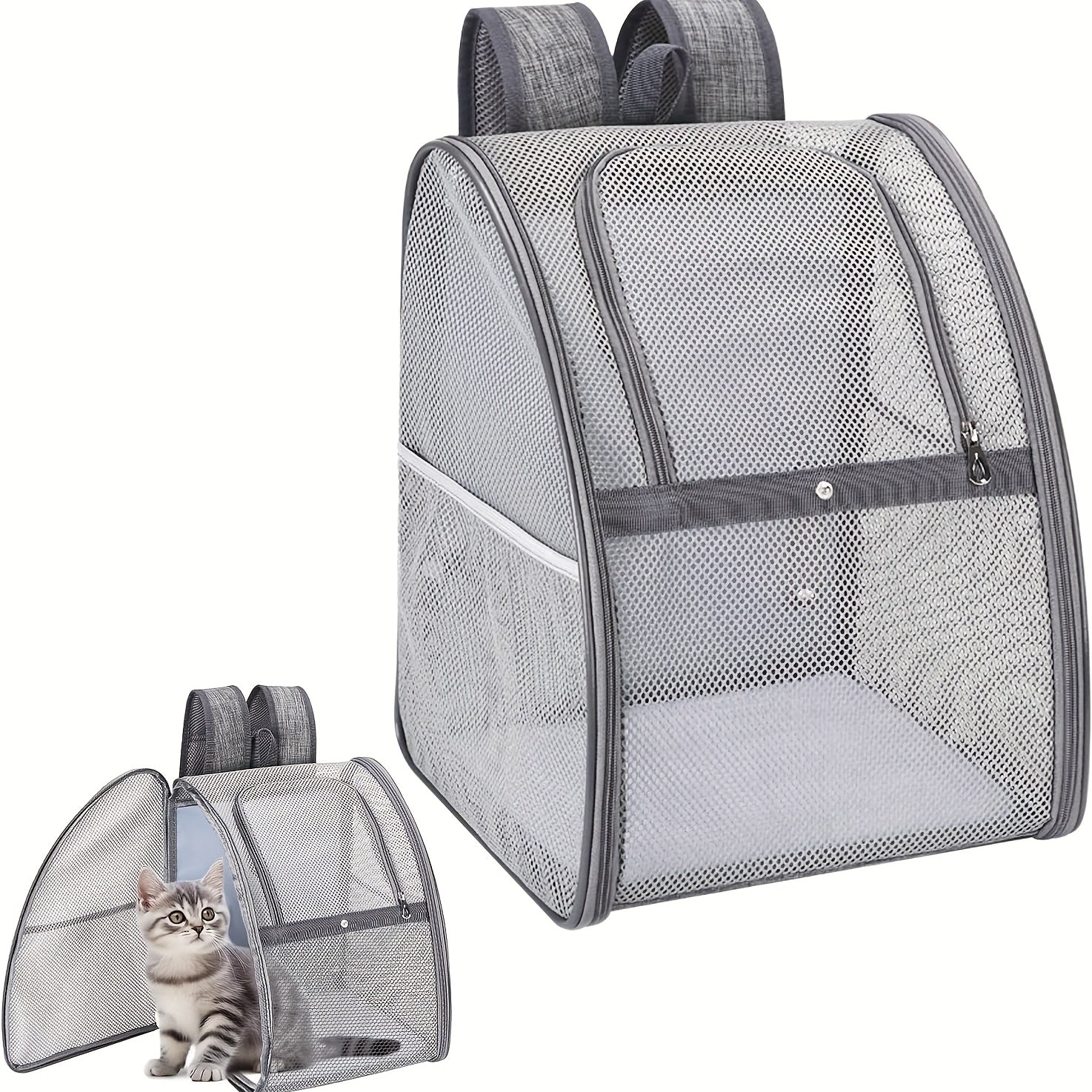 Air Travel Approved Breathable Cat & Small Dog Backpack Carrier