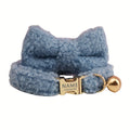 1pc Personalized Pet Collar with Adjustable Bow - Custom Name\u002FID Tag