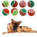 8pcs Dog Tennis Balls with Squeaker - Interactive Chew-Resistant Durable Thermoplastic Rubber Dog Toys