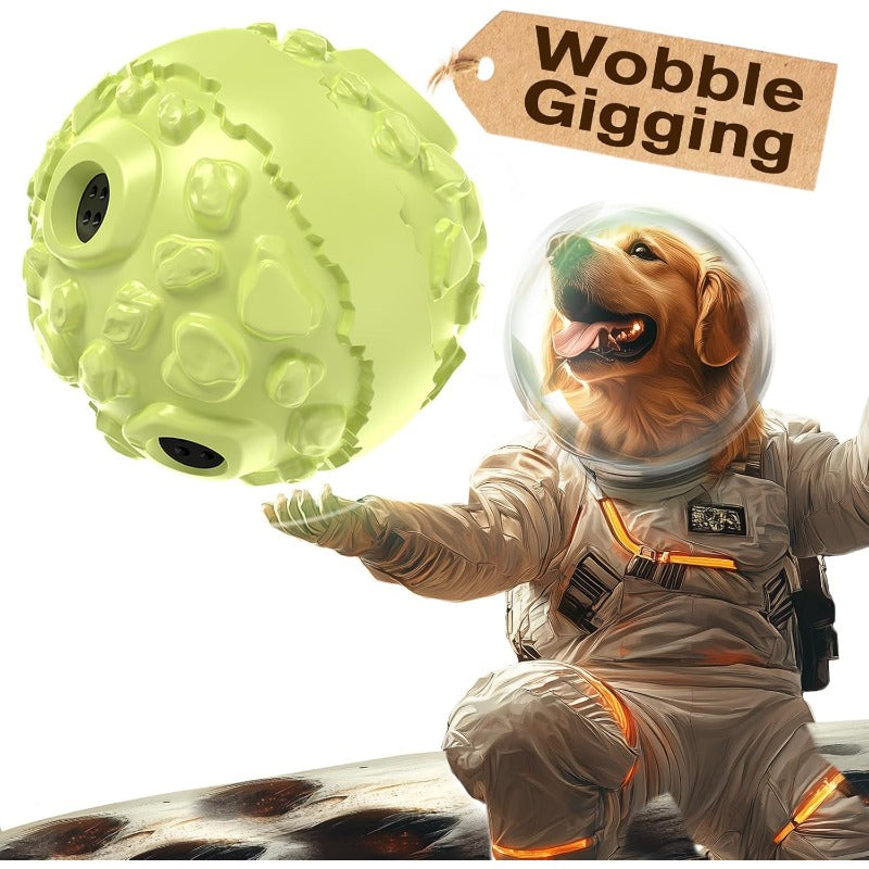 Extra-Large Indestructible Coo-Coo Ball Dog Chew Toy - Heavy-Duty flying disc-like Traction Ball