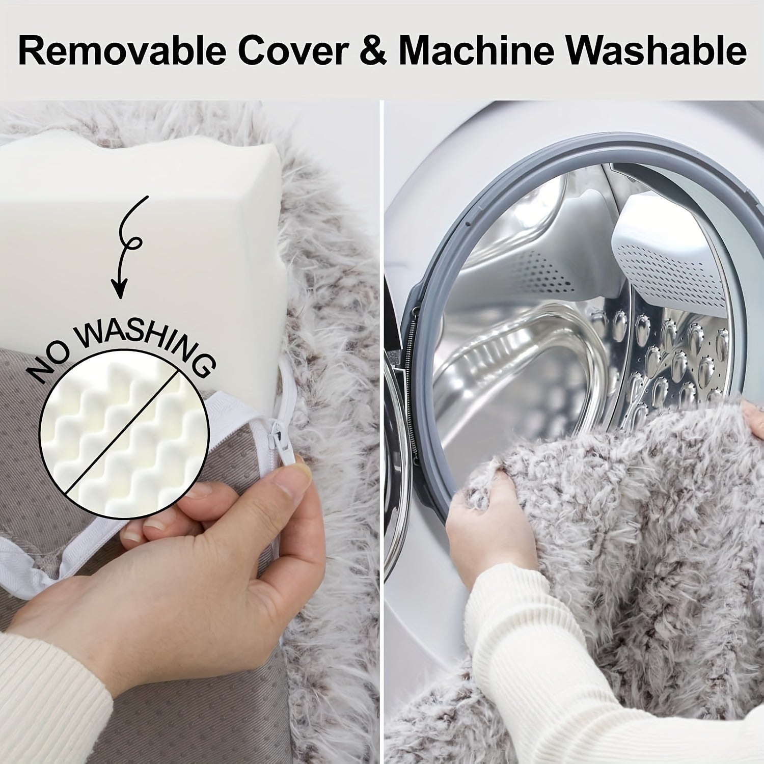 MEWOOFUN Cozy Dog Sofa Bed - Plush Cotton Pet Couch with Removable Cushion, Removable Headboard & Footrest