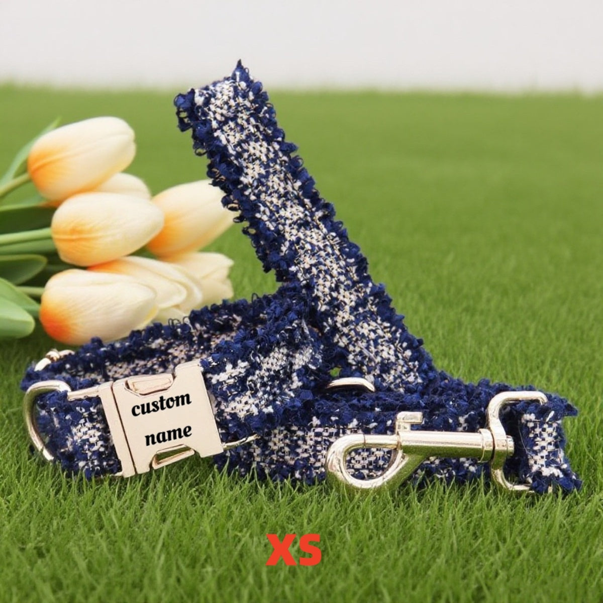 Pet dog collar, cat neck collar, metal buckle neck collar, dog chain, engraved metal buckle collar, customized pet supplies