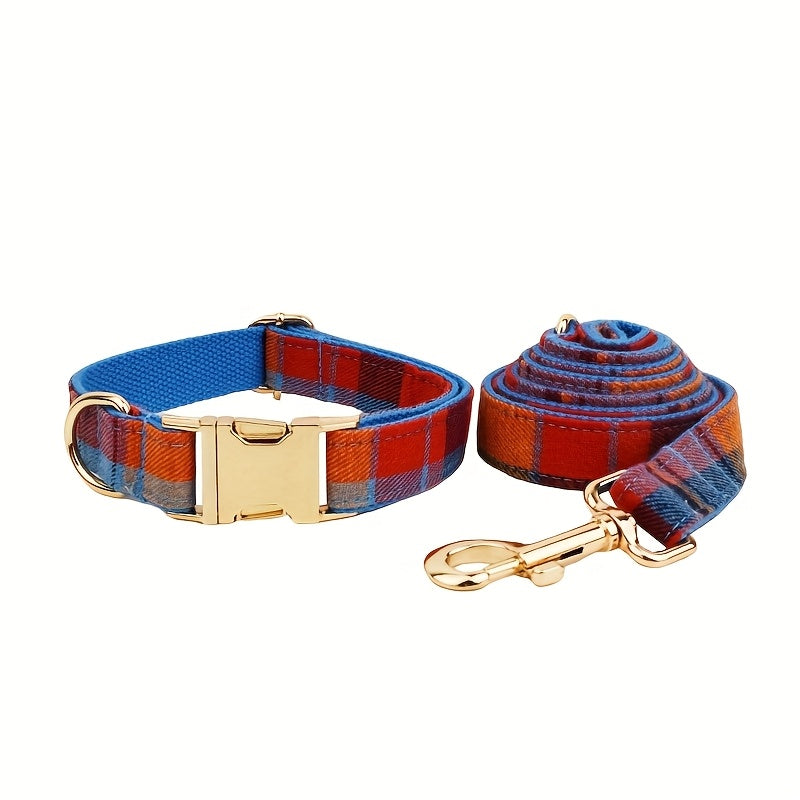 Customized Dog Collars High-end Personalized Customized Dog Collars | Red And Blue Stitching