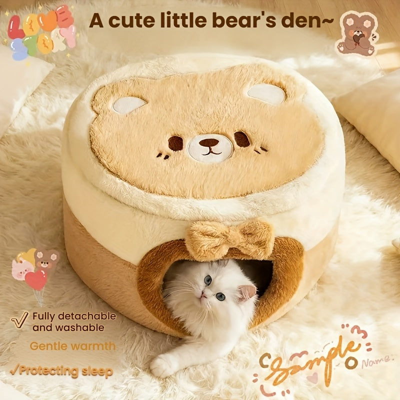 All-Season Enclosed Cat Bed, Warm Winter Sleeping Bag, Cat House, Cat Tent