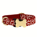 Customized 1pc Personalized Printed Plaid Series Bone Buckle Dog Collar Pet Supplies