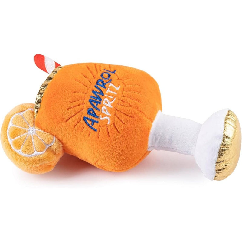 Apawrol Spritz Plush Squeaker - Lemon-Lime Soda -Shaped Interactive Stuffed Animal with Squeaker