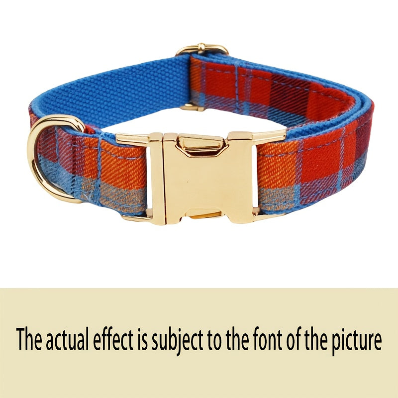 Customized Dog Collars High-end Personalized Customized Dog Collars | Red And Blue Stitching