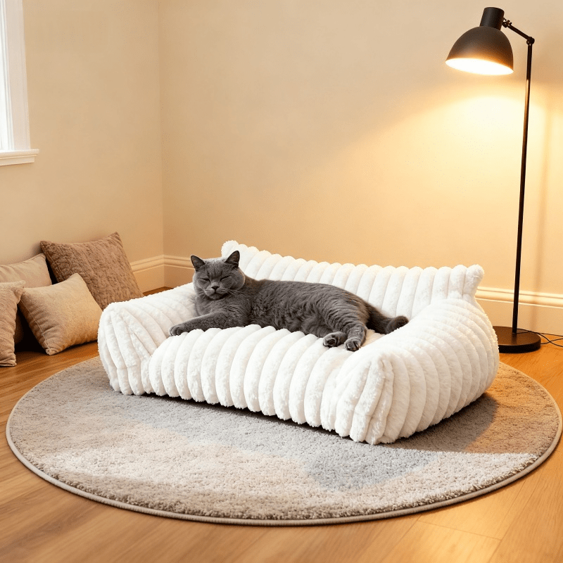 Easy to Store and Maintain! 1 Lightweight Detachable Pet Sofa | Perfect for Lazy Pet Owners in Living Rooms and Balconies