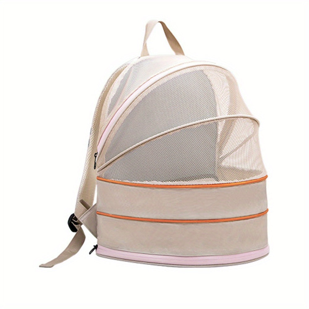 Escape Proof Breathable Cat Backpack - Foldable Large Capacity Pet Bed with Luminous Strip