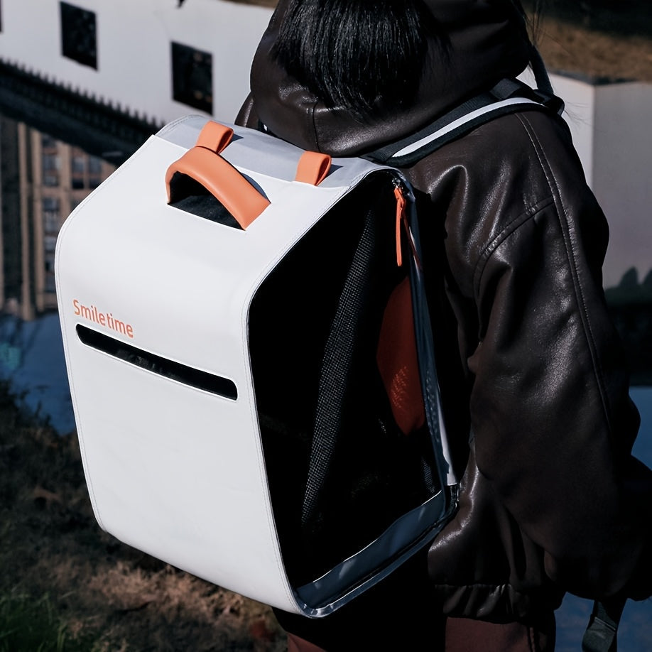 Cat Backpack Carrier for Small Dogs & Medium Cats - 18 lbs Capacity Foldable Travel Backpack with Ventilation Mesh