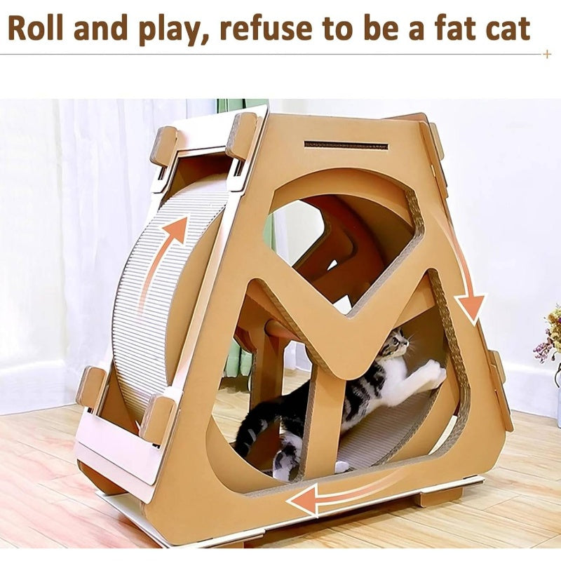 Indoor Cat Exercise Wheel - Silent Spinning Wheel with Non-Slip Base, Durable Polypropylene Construction