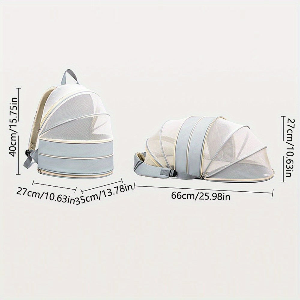 Escape Proof Breathable Cat Backpack - Foldable Large Capacity Pet Bed with Luminous Strip