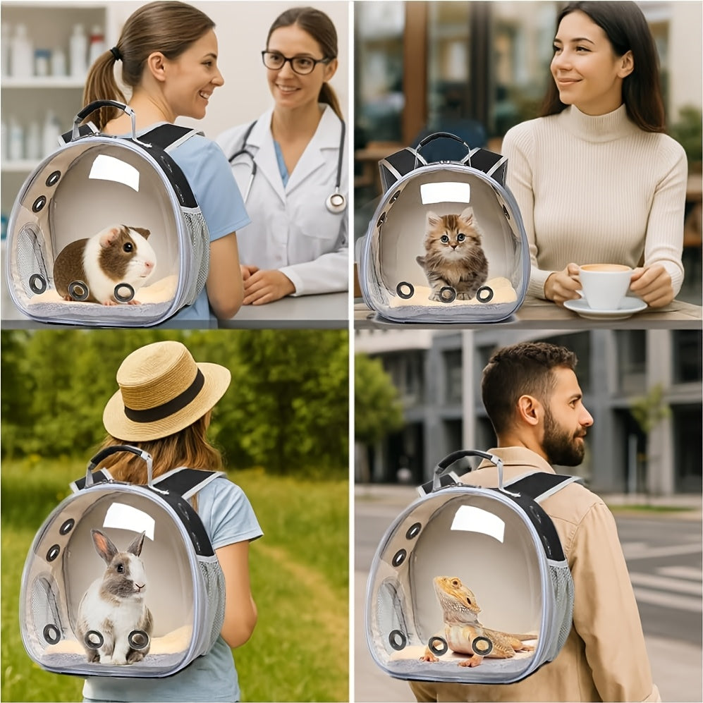 Backpack Carrier for Rabbits, Guinea, Hamsters, Kittens, Bearded Dragons & Lizards