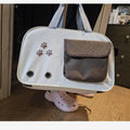 Portable Folding Cat Backpack for & s - 2 Styles (Cat Face & Paw Print) with Paw Print Window, Paw Strap & Top Handle