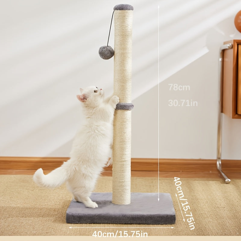 Extra Thick Extra Thick Indoor Cat Scratching Post | Durable Fiberboard | Sturdy & Safe Design for Play and Relaxation