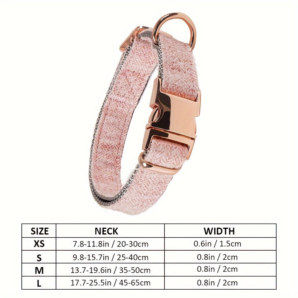 Wear-Resistant Striped Nylon Collar British-Inspired Striped Nylon Dog Collar with Durable Metal Buckle - Wear-Resistant