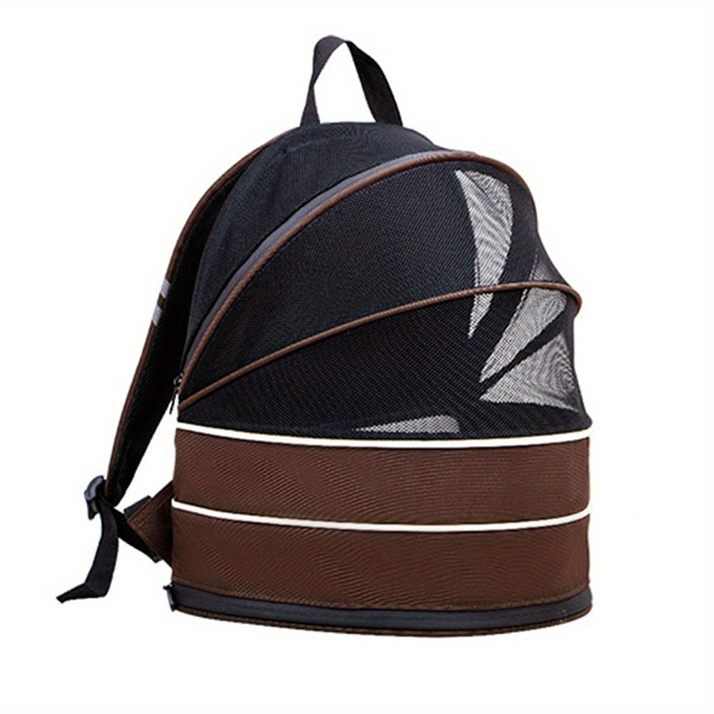 Escape Proof Breathable Cat Backpack - Foldable Large Capacity Pet Bed with Luminous Strip