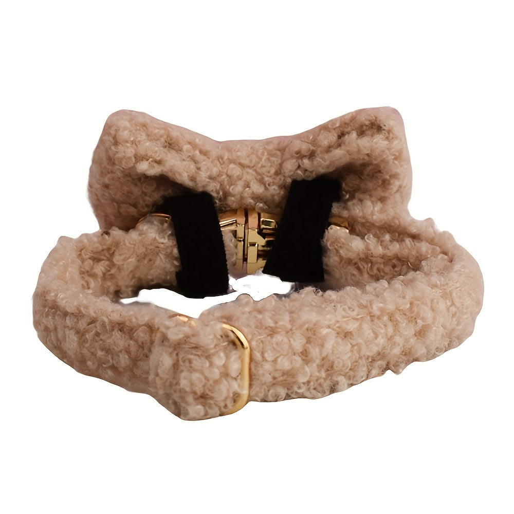 1pc Personalized Pet Collar with Adjustable Bow - Custom Name\u002FID Tag