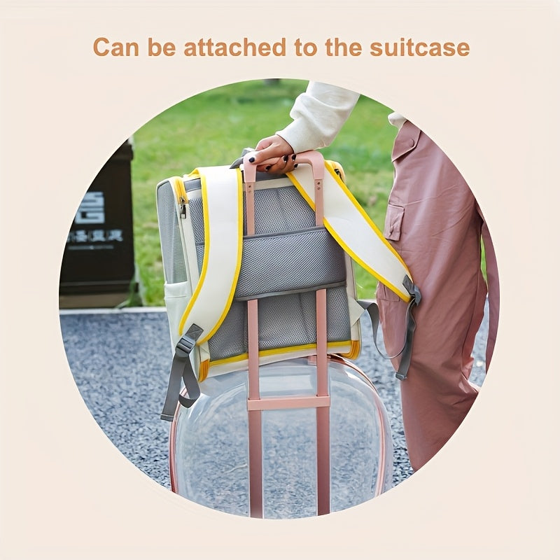 Panoramic Transparent Pet Carrier, Breathable and Portable Cat & Dog Backpack with Multiple Color Options