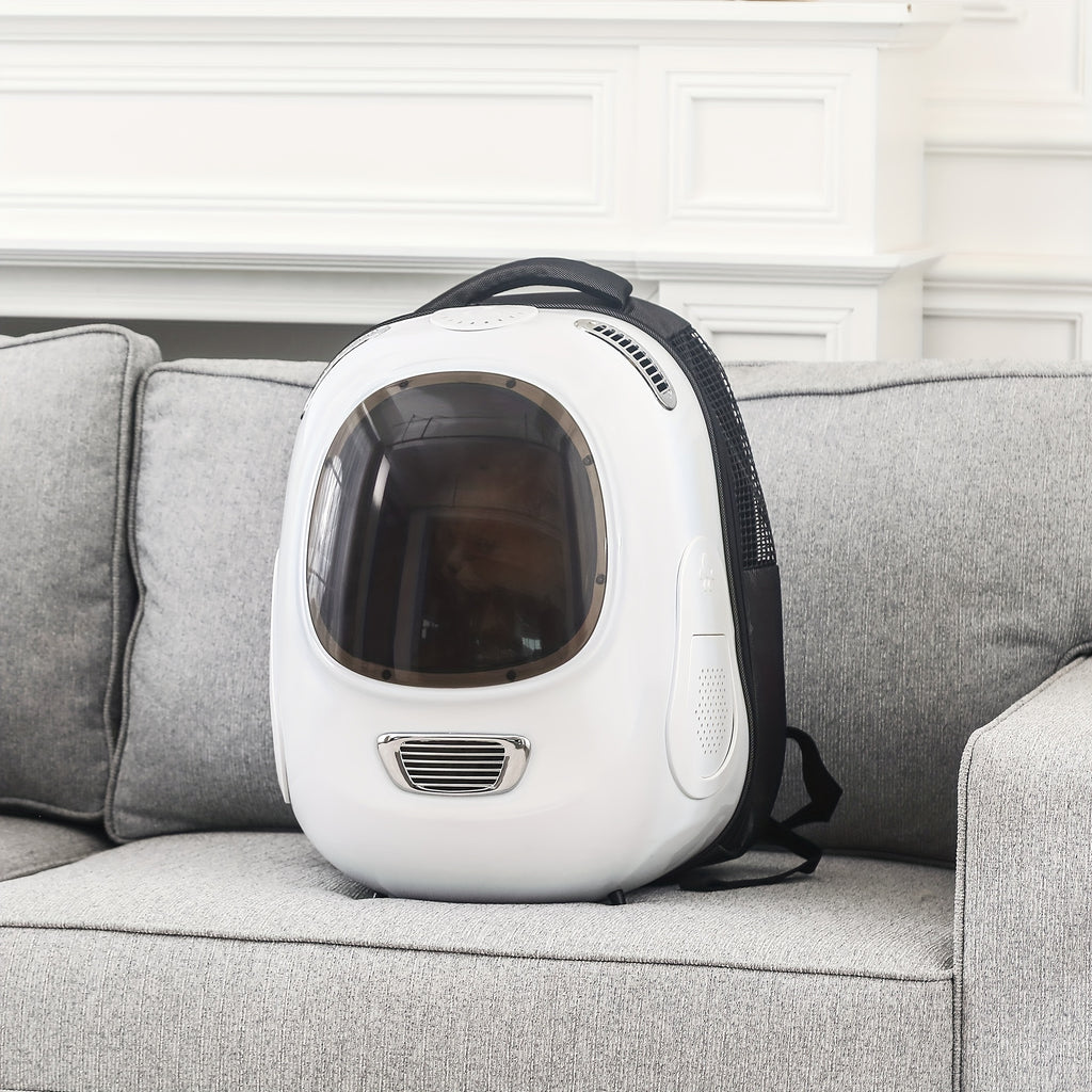 White Pet Backpack For Large Felines And Dogs Up To 20-25 Lbs Expandable Pet Carrier Backpack Dog Backpacks