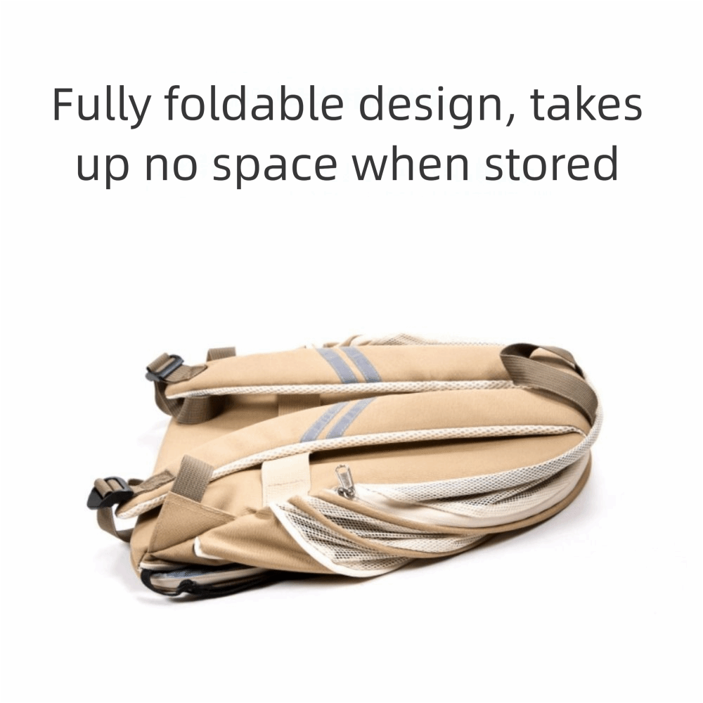 Escape Proof Breathable Cat Backpack - Foldable Large Capacity Pet Bed with Luminous Strip