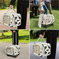 Extra Large Rolling Pet Carrier Backpack with 4-Wheel Mobility & Backpack Design