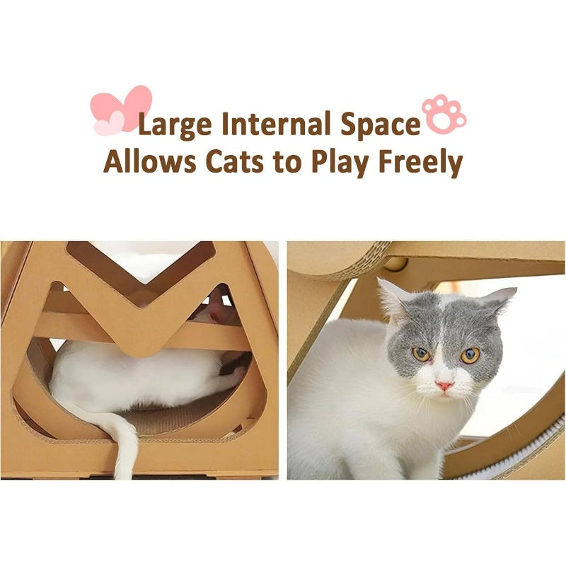 Indoor Cat Exercise Wheel - Silent Spinning Wheel with Non-Slip Base, Durable Polypropylene Construction
